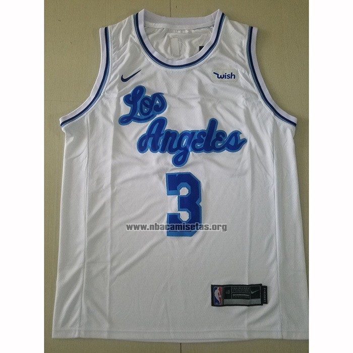 Camiseta Los Angeles Lakers Anthony Davis NO 3 Classic 2019-20 Blanco